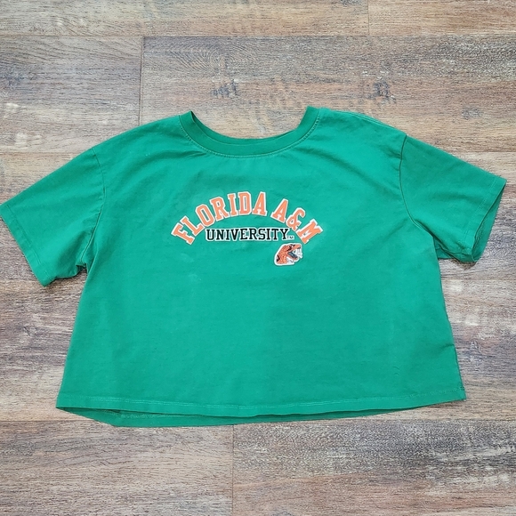 FLORIDA A&M UNIVERSITY WOMANS CROP STRETCH T- SHIRT SIZE SMALL - Picture 4 of 10